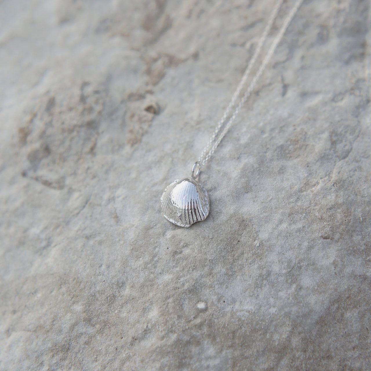 Silver Clam Shell Necklaces