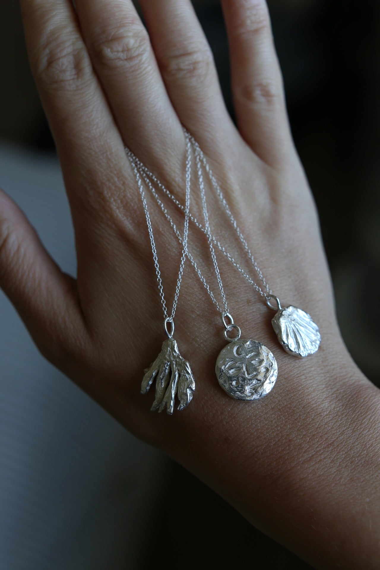Sterling Silver Seaweed Pendant Charm