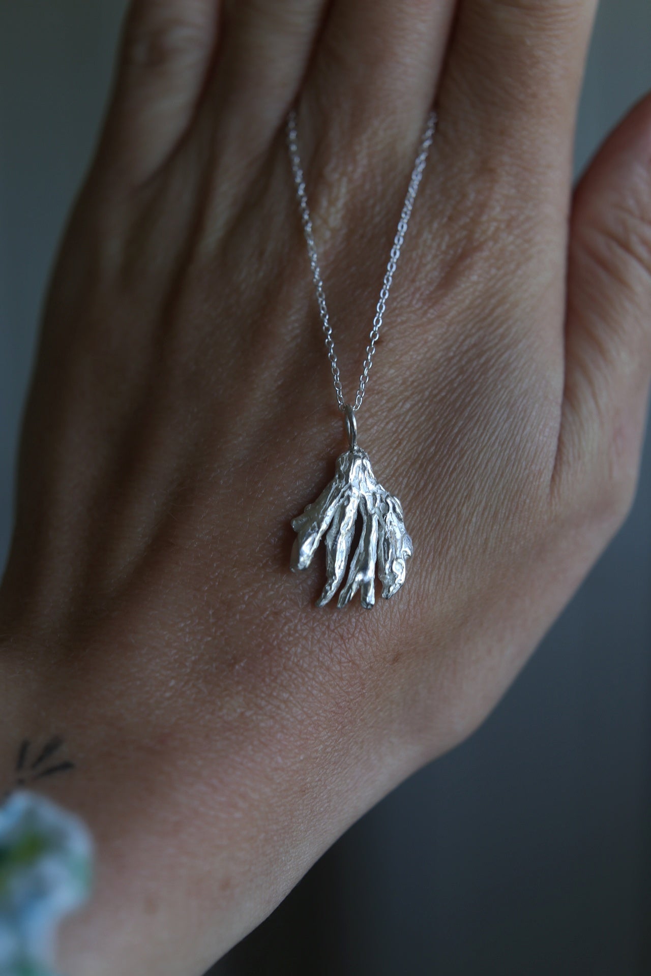Sterling Silver Seaweed Pendant Charm