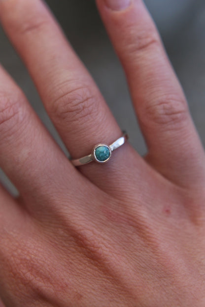 UK M 1/2 Turquoise Stacker Ring
