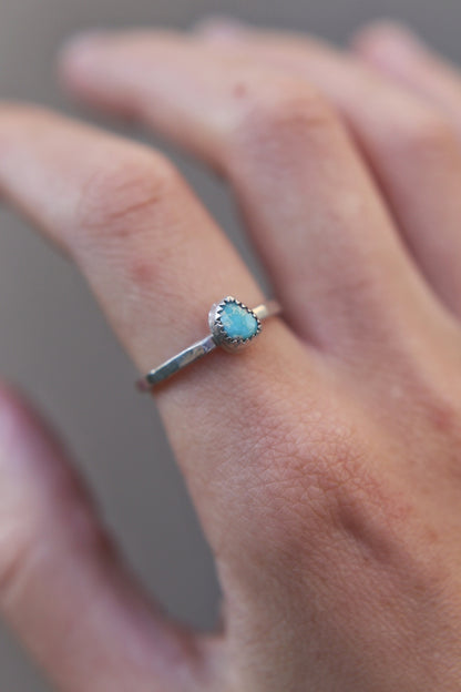 UK T Turquoise Stacker Ring