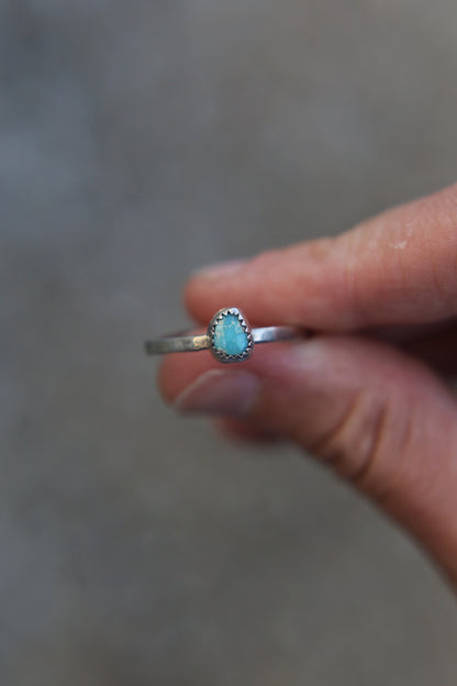 UK T Turquoise Stacker Ring