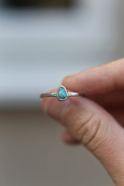 UK Q Turquoise Stacker Ring