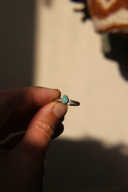UK Q Turquoise Stacker Ring