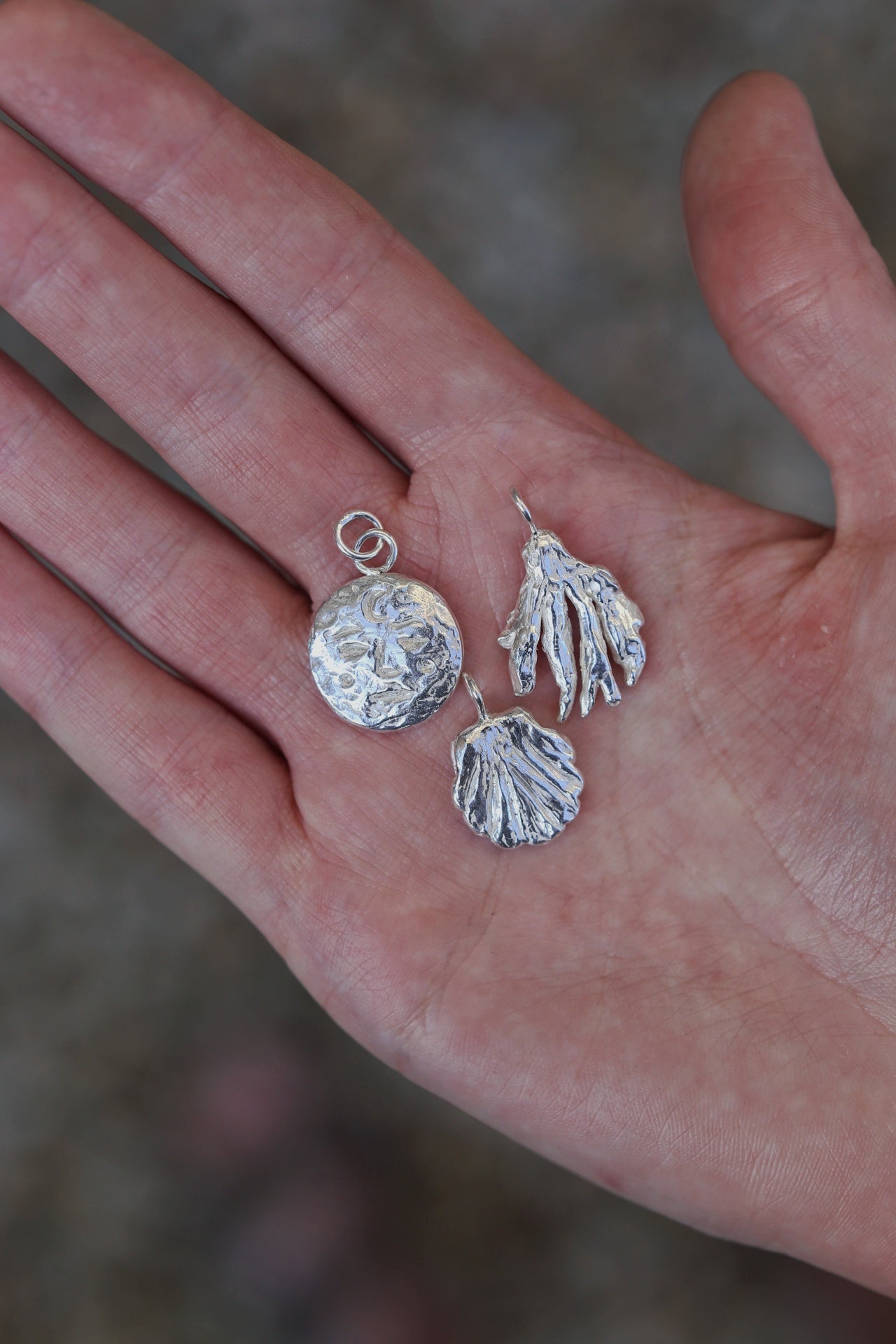 Sterling Silver Shell Pendant Charm