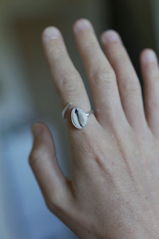 Adjustable Cowrie Shell Ring