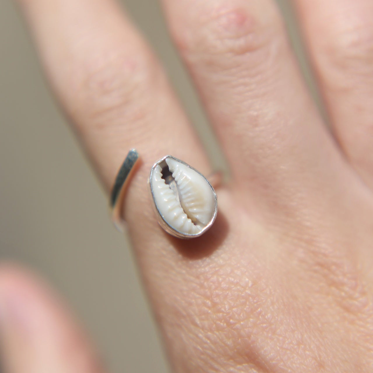 Adjustable Cowrie Shell Ring