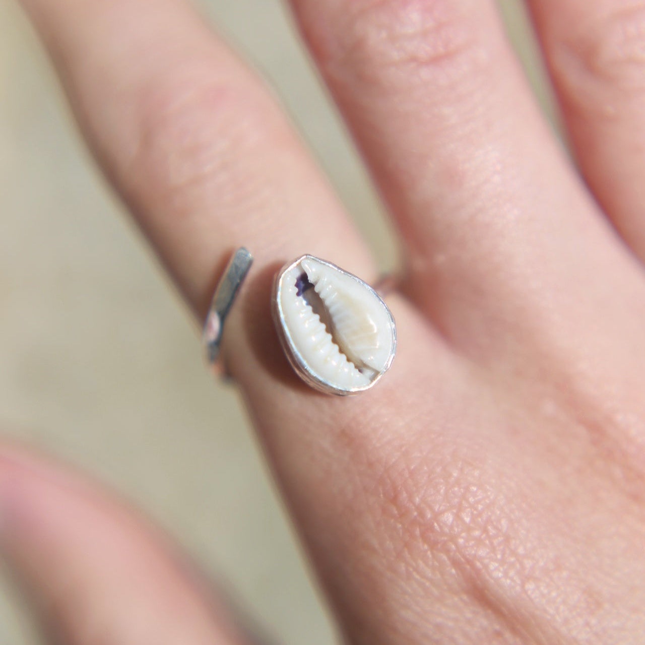 Adjustable Cowrie Shell Ring