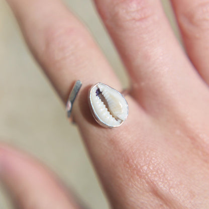 Adjustable Cowrie Shell Ring