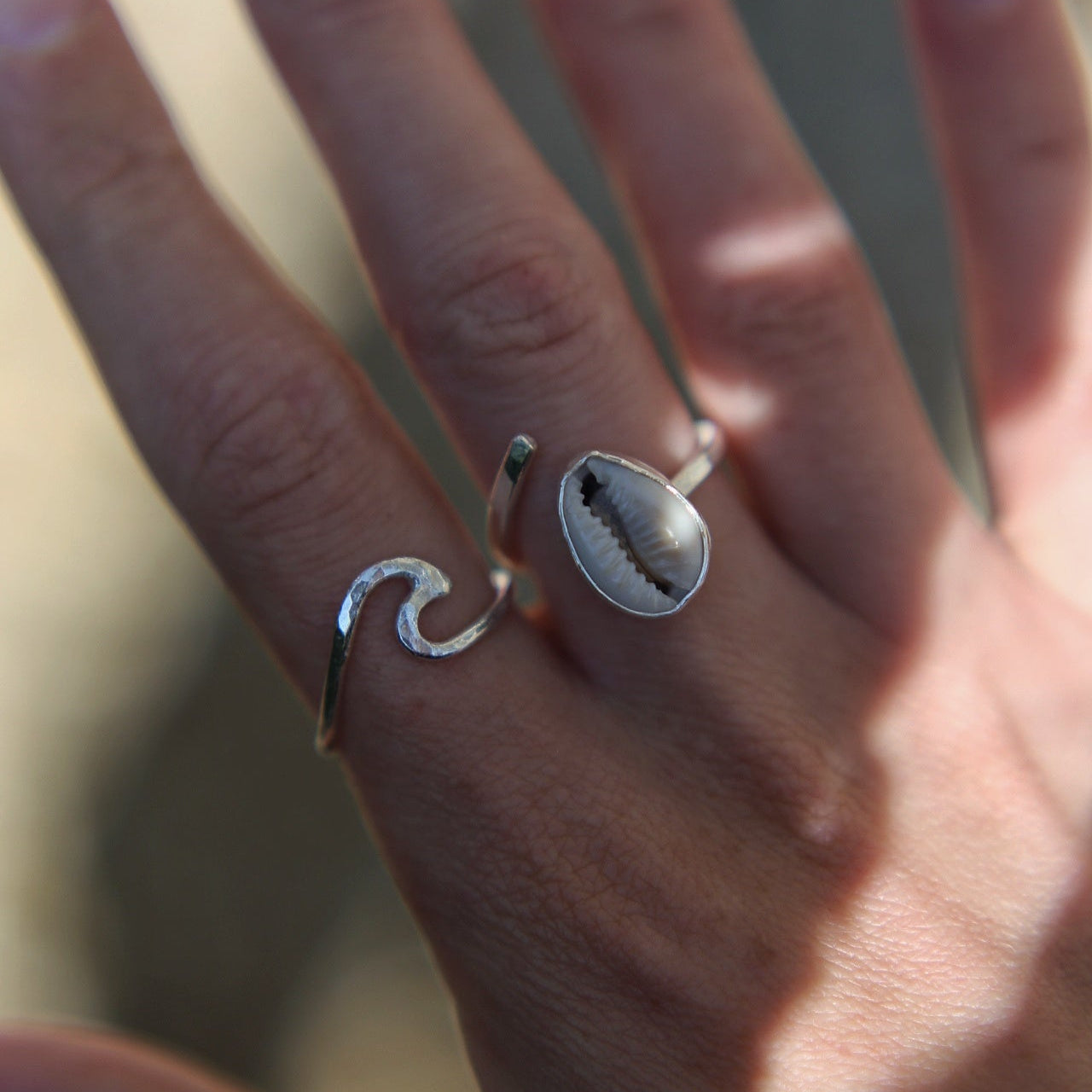 Adjustable Cowrie Shell Ring