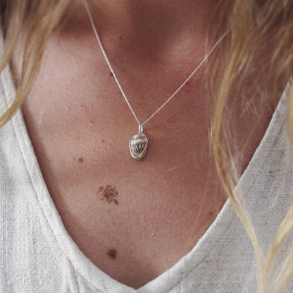 Shell Necklace, Eco silver jewellery, shell jewellery, recycled silver